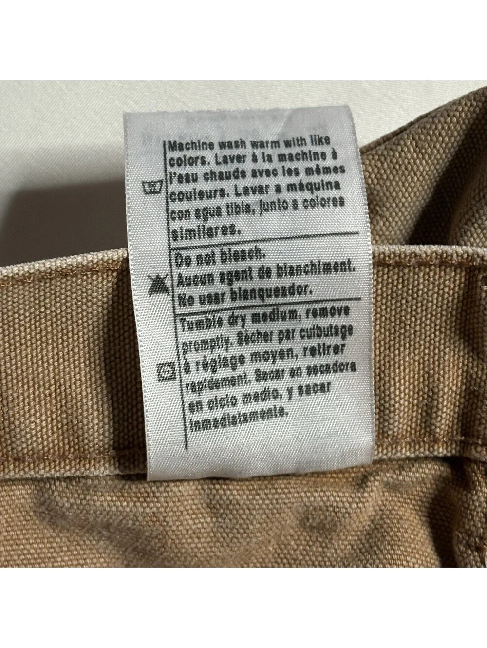 Vintage 2007 Carhartt B11 Brown Duck Canvas Work Dungarees -